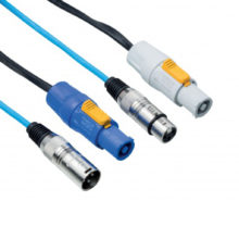 Audio+power cables - cannon male/POWERCON®- cannon female/POWERCON®