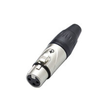BX3FS - Connettore Cannon XLR femmina volante - colore silver
