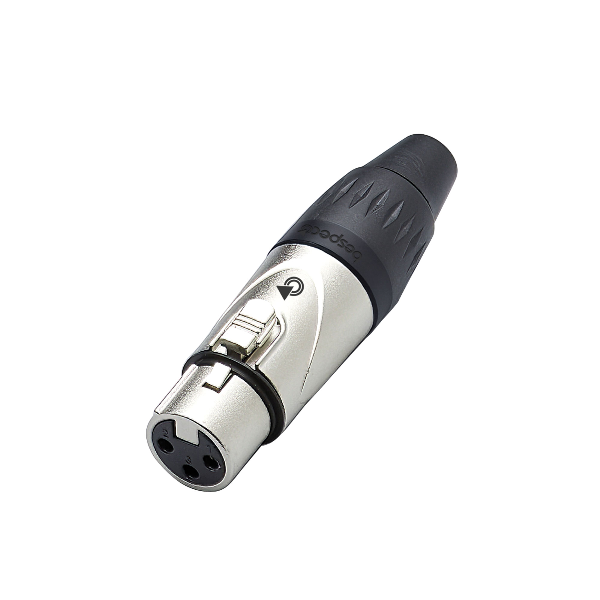 BX3FS - Connettore Cannon XLR femmina volante - colore silver