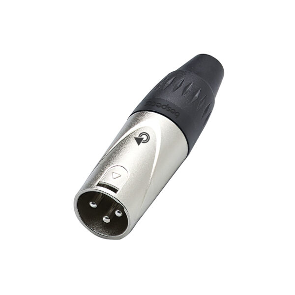BX3MS - Connettore Cannon XLR maschio volante - colore silver