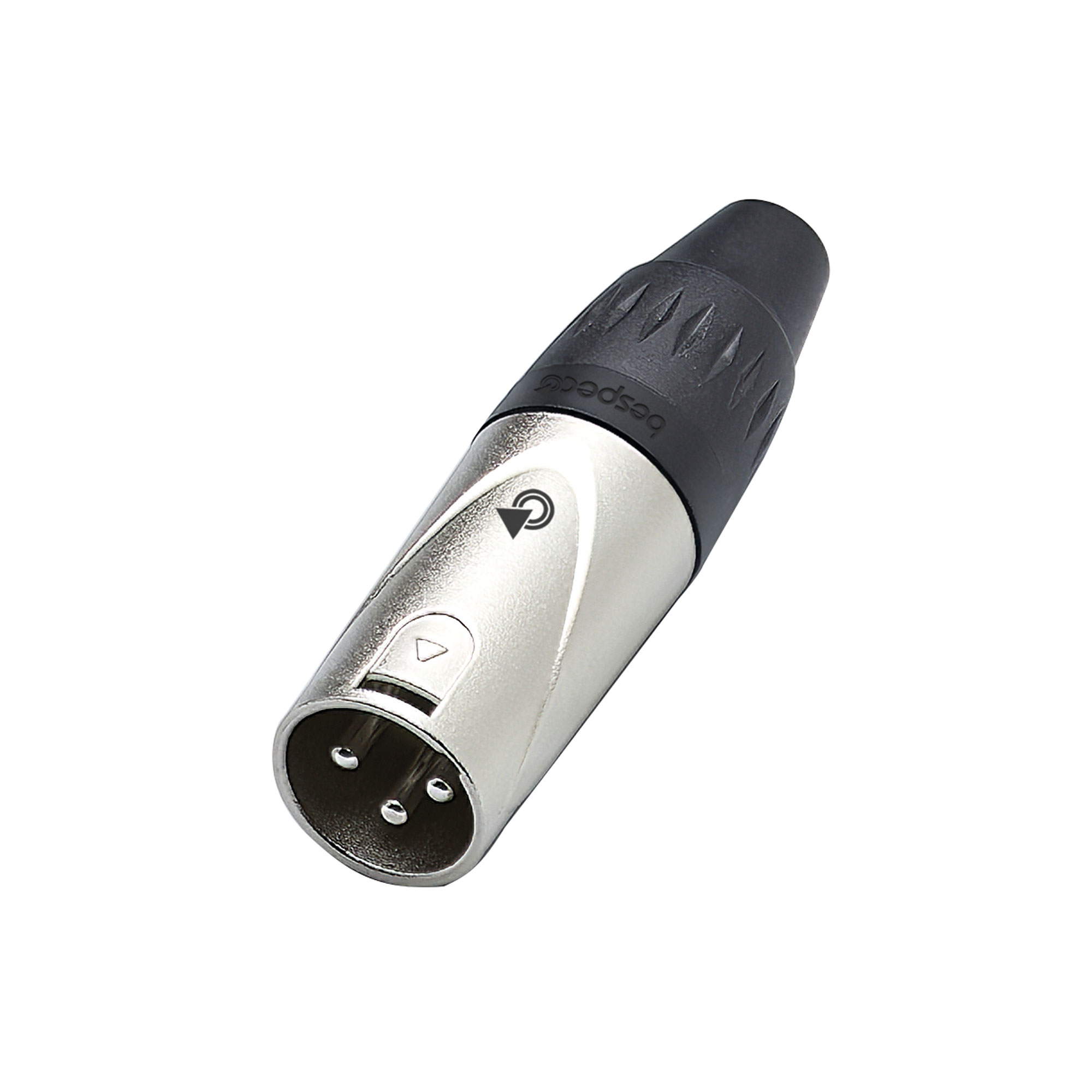 BX3MS - Connettore Cannon XLR maschio volante - colore silver