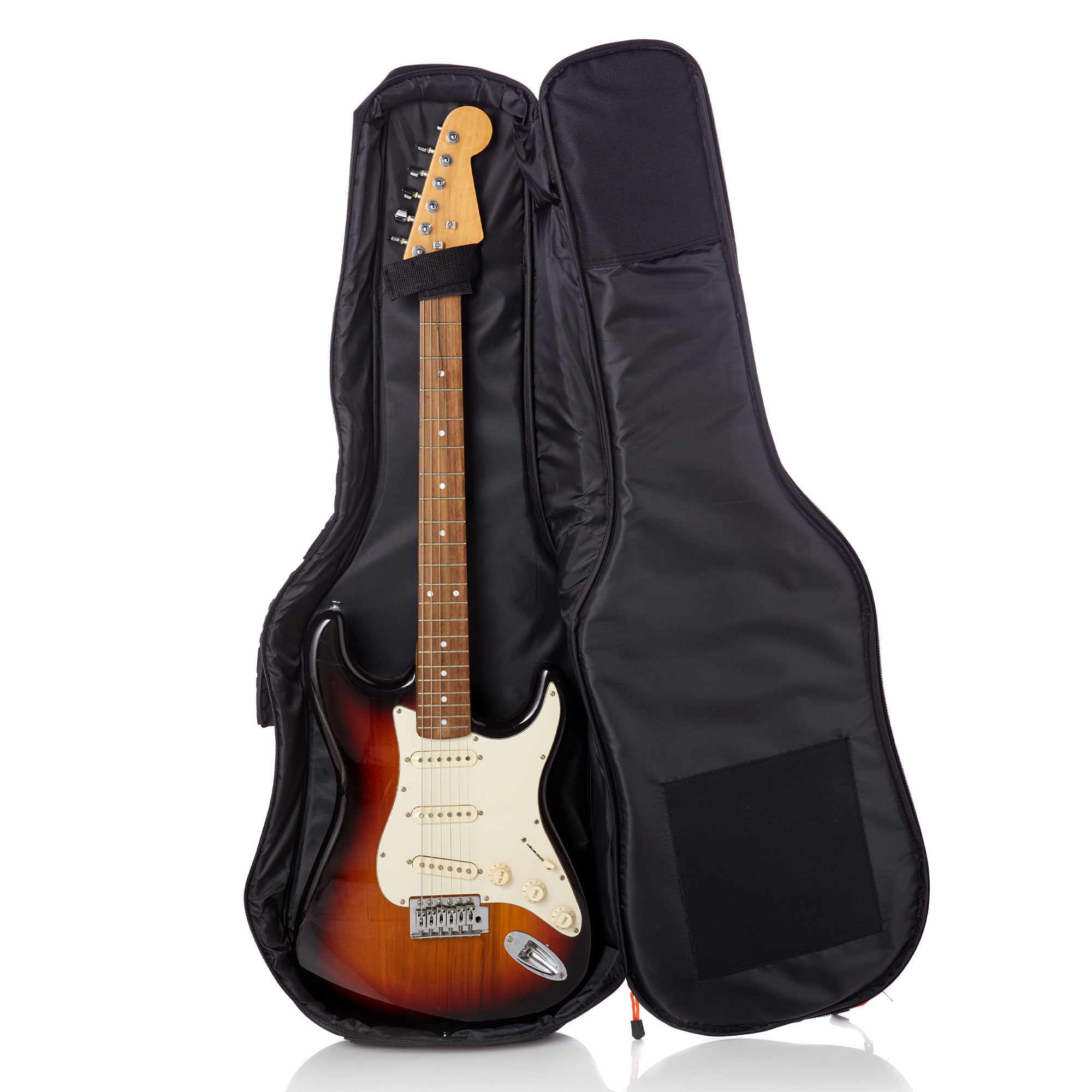 BAG10EG – borsa morbida per chitarra elettrica. Aperta.