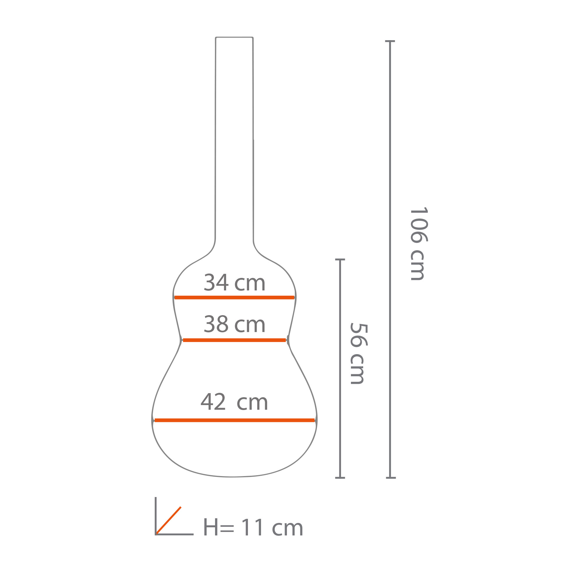 Bag training per acustica – dimensionidimensioni