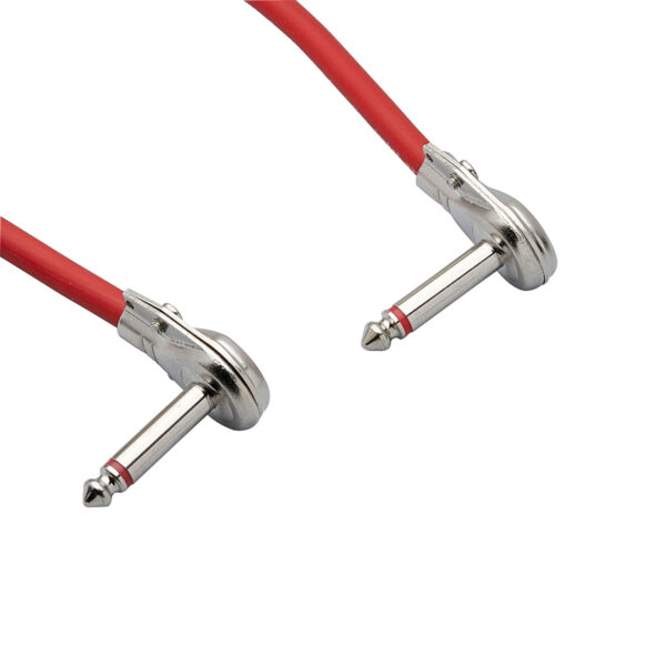 Cavo per strumenti - jack piatto Ø 6,3 mm 90° - jack piatto Ø 6,3 mm 90°. Colore Rosso