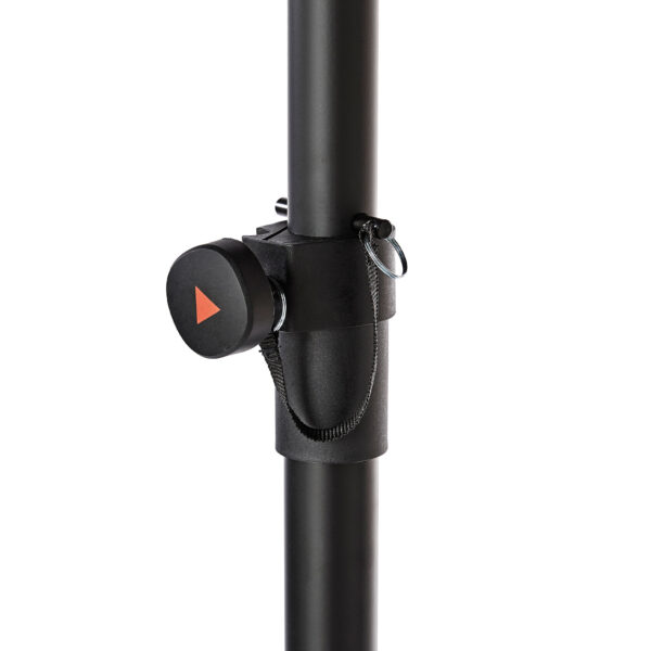 BP215AP - Coppia di supporti in alluminio pneumatici per casse - perno sicurezza
